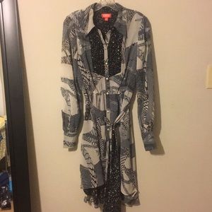 Kirna Zabete for Target grey patterned shirt dress